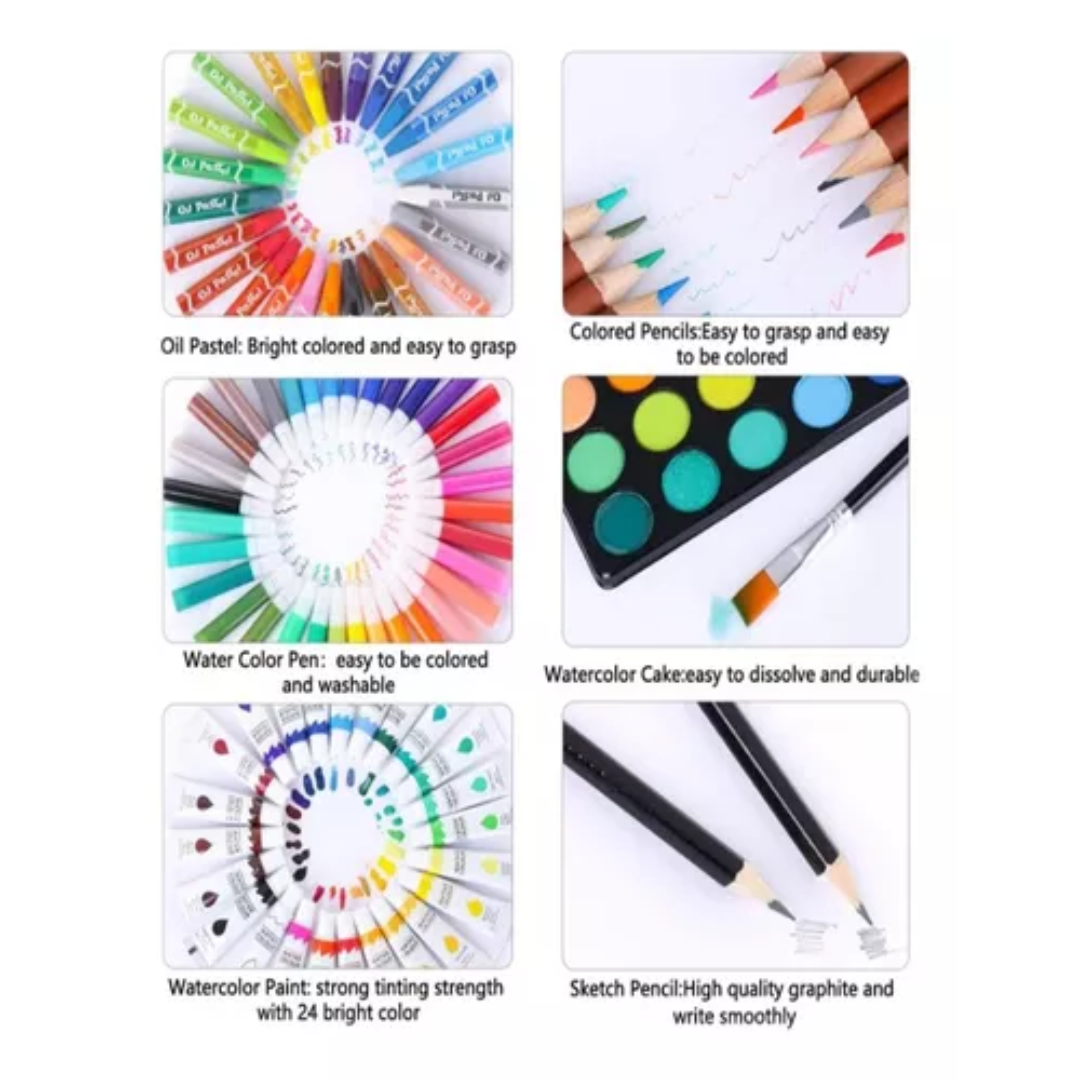 SET DE ARTE MALETA METALICA