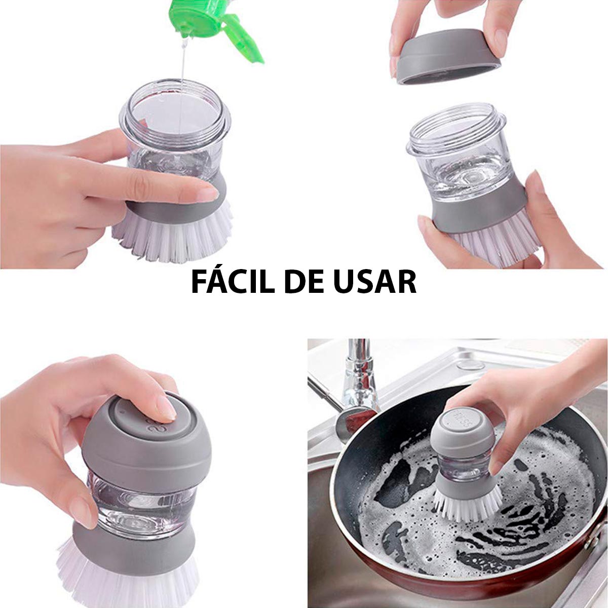 Cepillo Dispensador De Jabón