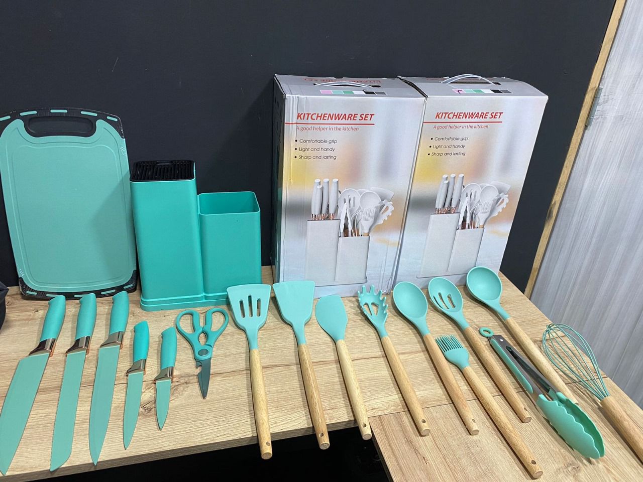 Set 19 utensilios de cocina de silicona