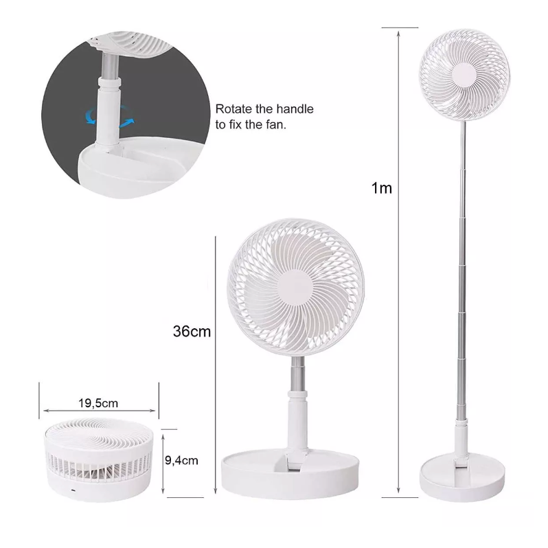 Ventilador portátil plegable recargable