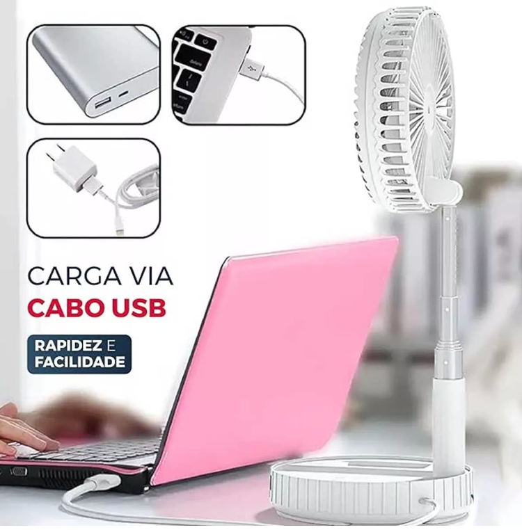 Ventilador portátil plegable recargable