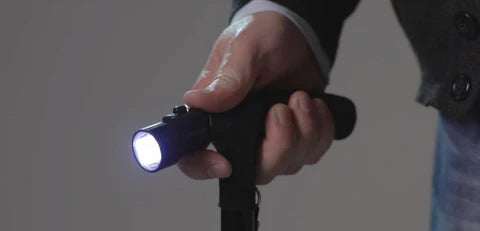 BASTON ORTOPEDICO PLEGABLE CON LINTERNA