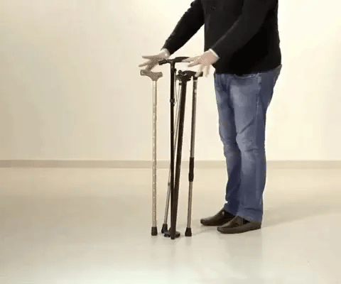 BASTON ORTOPEDICO PLEGABLE CON LINTERNA