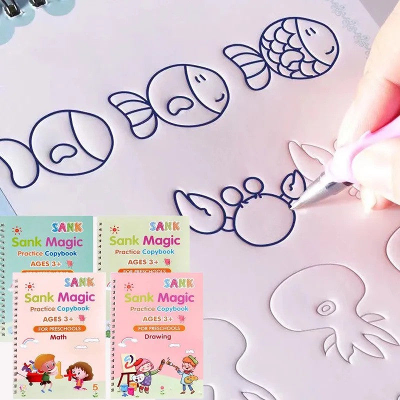 KIT 4 LIBROS CALIGRAFIA INFANTIL