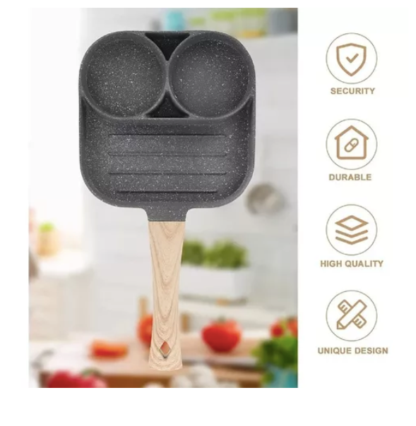 SARTEN ANTIADHERENTE MULTIUSOS 3 PUESTOS